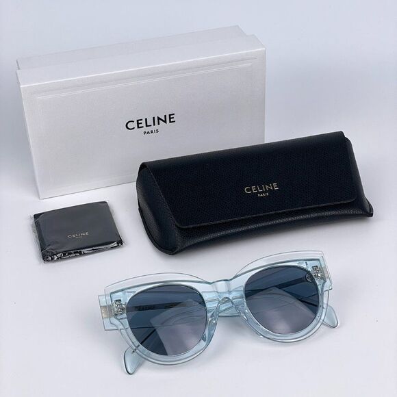 NEW Celine CL40008F 86V Transparent Blue Gradient Unisex Sunglasses - Picture 8 of 12